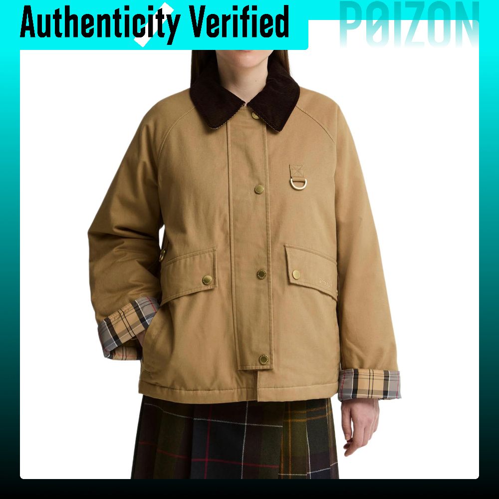เสื้อแจ็คเก็ต เสื้อคลุมสตรี Barbour ปักเป้า Women's Trench Lapel Moderate Straight Fit LCA0416SN71