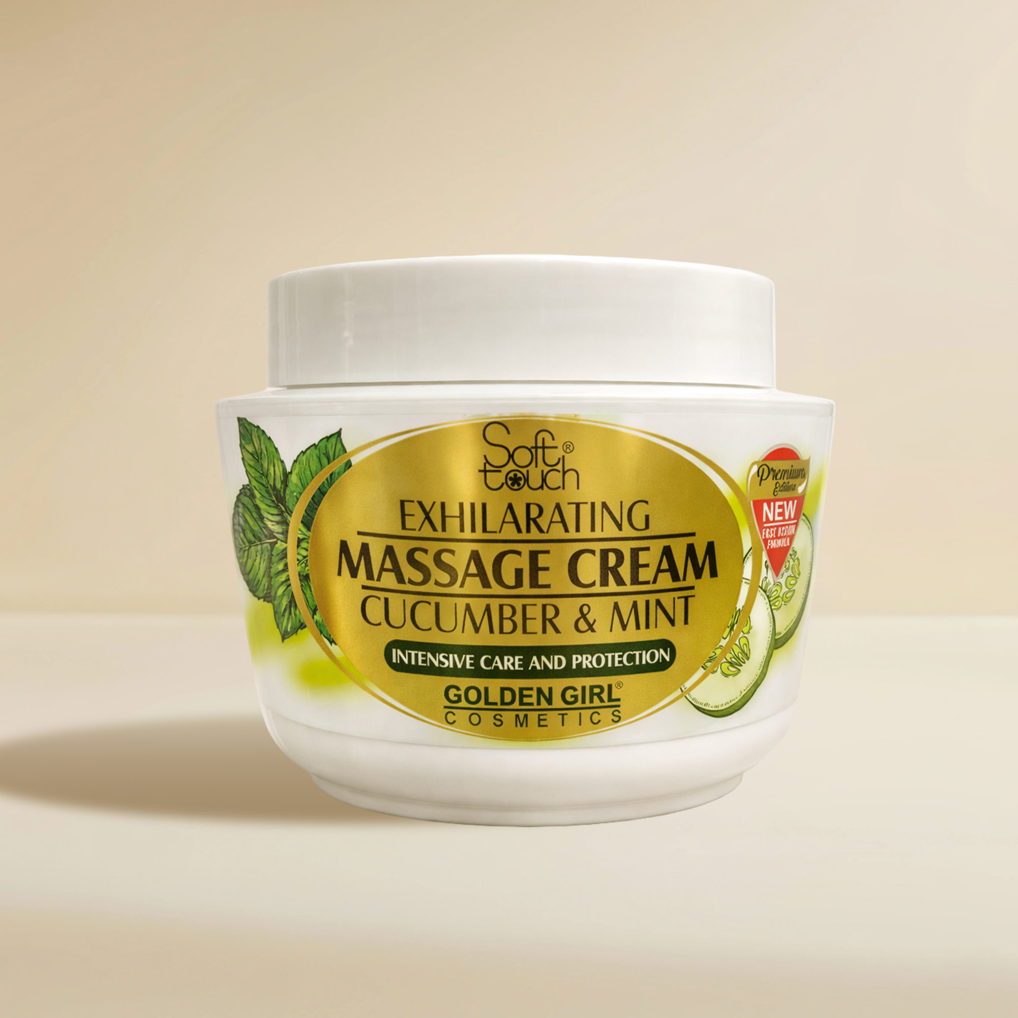 Soft Touch Massage Cream Cucumber & Mint | Body Moisturising Care | 500ml