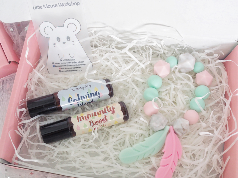 Buy Gift set of 2 Roll-on blends + Wooden teether with ring teether Singapore