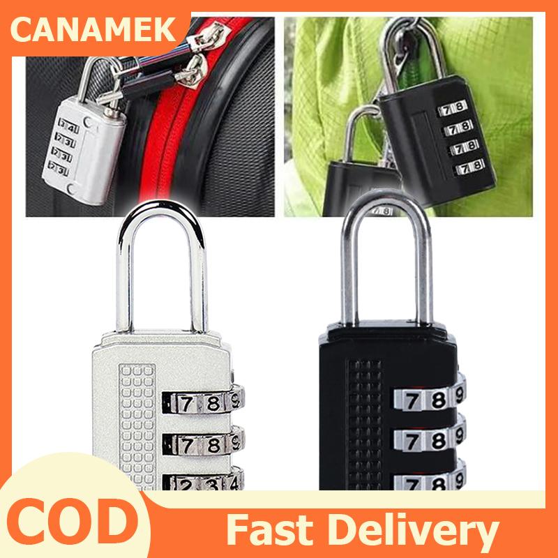 CANAMEK 3 Digit Number Combination Pad Lock Padlock Outdoor Waterproof Lock Suitcase Luggage Bag Security Coded Lock