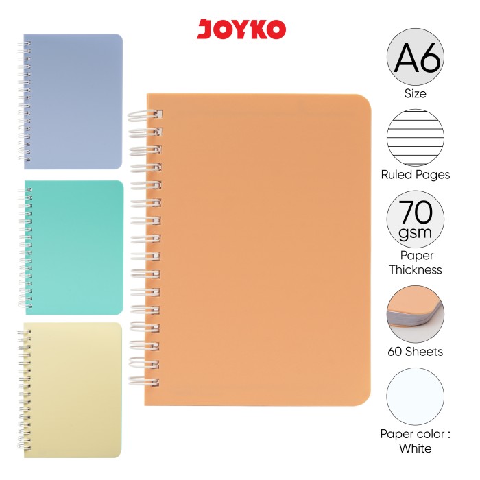 Ruled Notebook Diary Agenda Buku Catatan Bergaris Joyko NB-744 A6