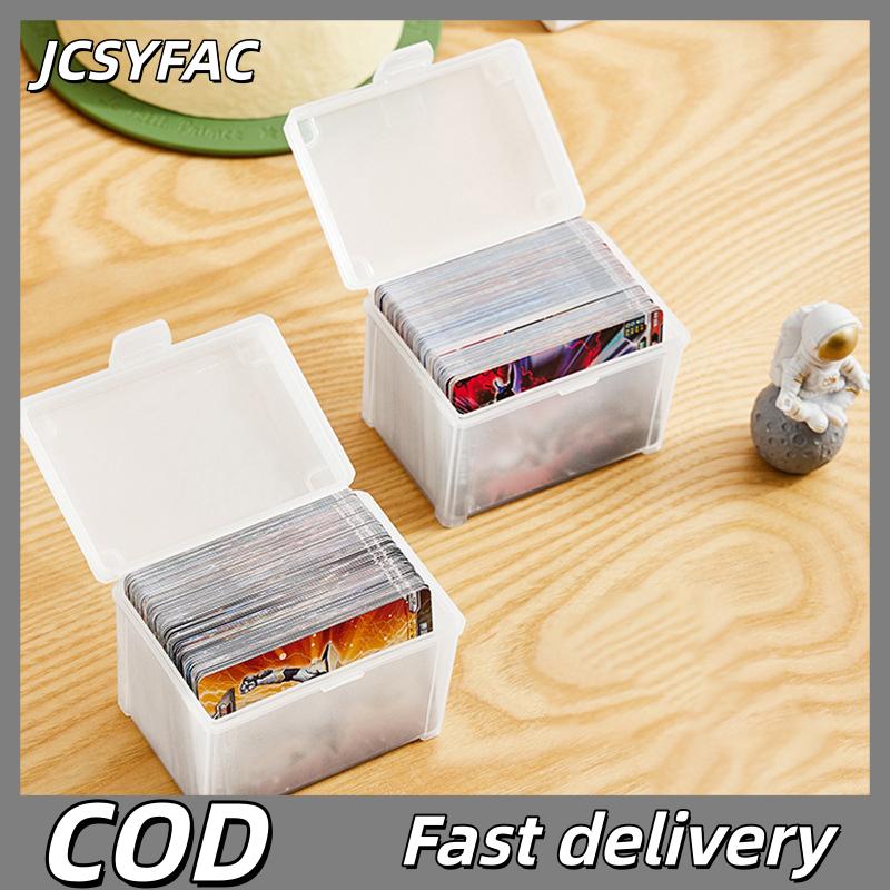 JCSYFAC กล่องเก็บการ์ดสำหรับการ์ดเกม1 2ชิ้นการ์ดการซื้อขายการ์ดกีฬากล่องใส่การ์ดแบบวางซ้อนได้แบบใส ราคา 37 บาท*ส่งฟรี