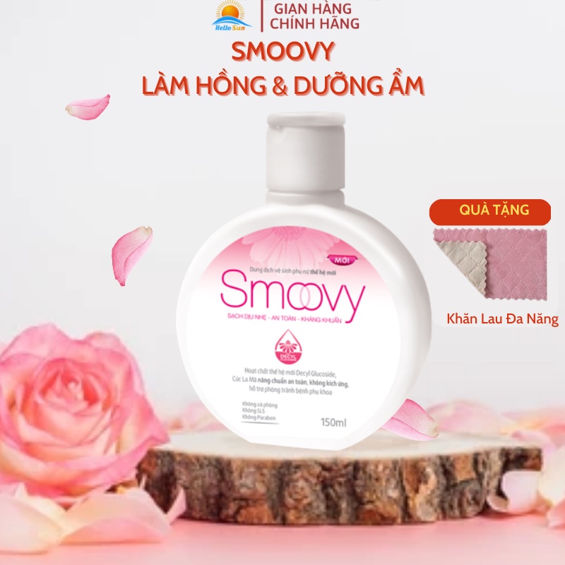 Dung dịch vệ sinh phụ nữ Smoovy làm hồng vùng kín dưỡng ẩm khử mùi