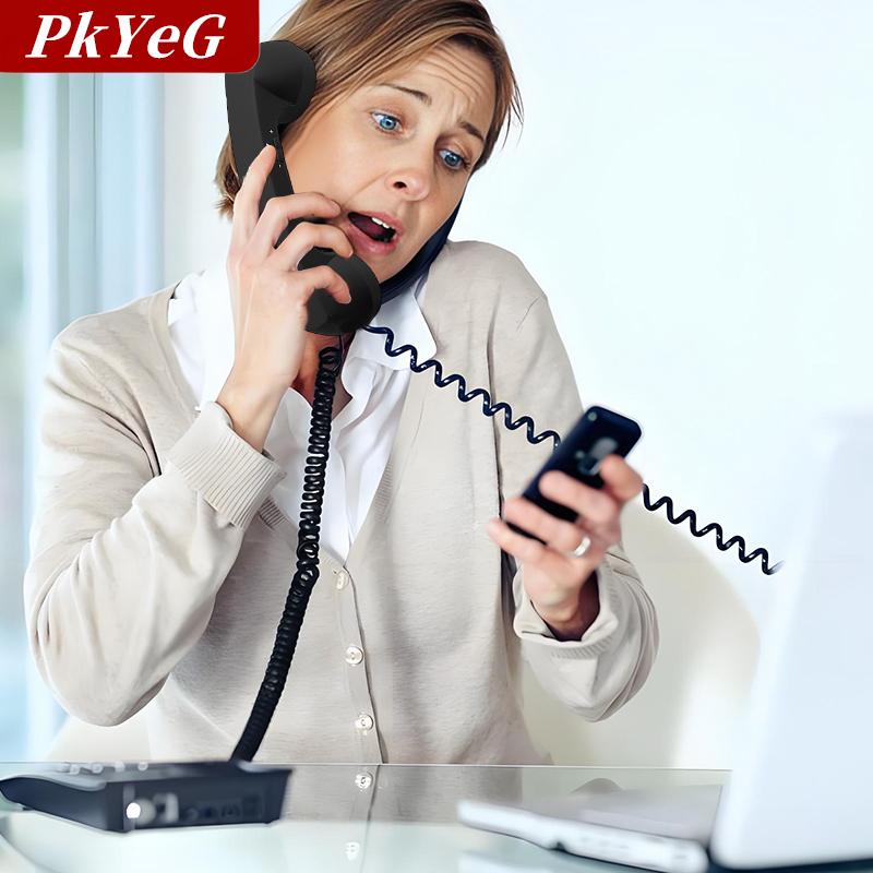 [COD] PkYeG Retro Phone Handset, Type-C Telephone Style Landline Handle Receiver, Vintage Telephone To Landline Adapter ราคา 134 บาท*ส่งฟรี