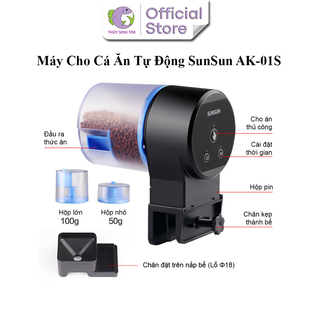 Máy cho cá ăn tự động sunsun ak-01s
