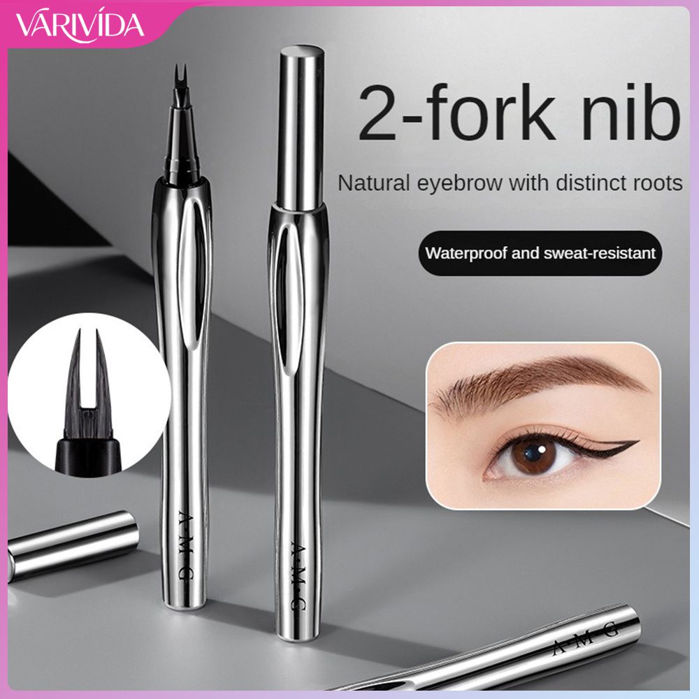 VARIVIDA 【3 Day Delivery】 ﻿A.M.G Binary Eyebrow Pen – Waterproof, Sweat-proof, Color-free, Natural, Long-lasting Eyebrow ราคา 16 บาท*ส่งฟรี