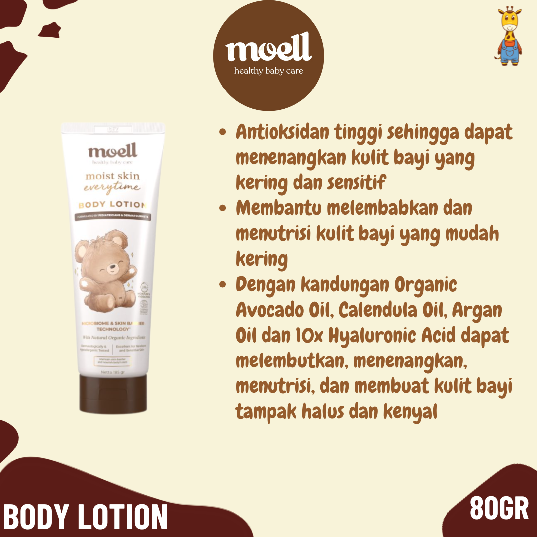 Moell Body Lotion 80gr - Lotion Bayi
