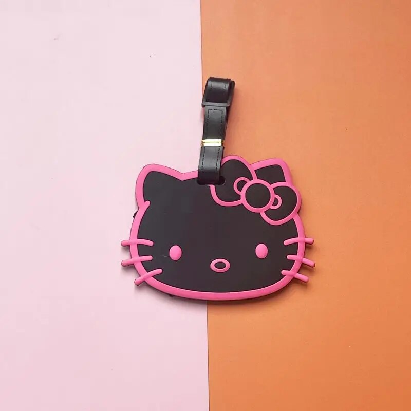 [Tám] Sanrio Kawaii Hello Kitty Thẻ Hành Lý hoạt hình dễ thương nhu yếu phẩm Du Lịch VaLi chống mất 