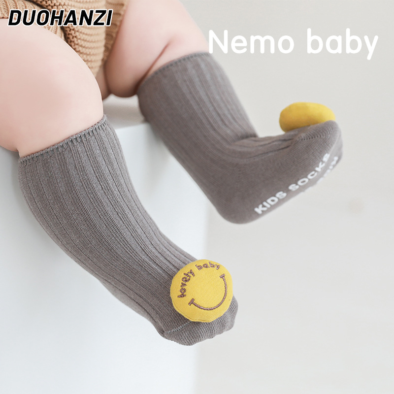 Duohanzi đáng yêu vớ trẻ em với thiết kế hoạt hình cho trẻ sơ sinh, chất liệu cotton mềm