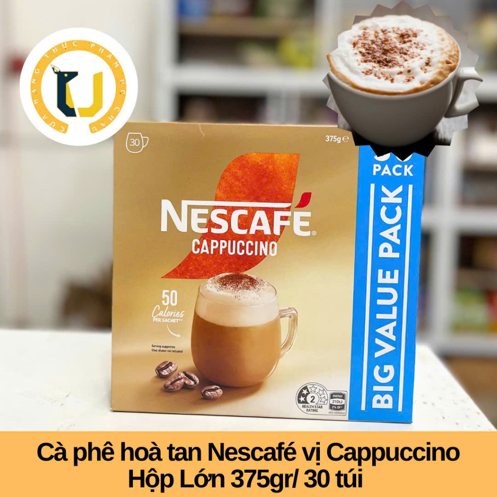 (HÀNG ÚC) Cà phê 3 in 1 hoà tan NESCAFE Instant Coffee vị CAPUCINO hộp super 30 gói - SẢN PHẨM CỰC CHUẨN, ĐƯỢC YÊU THÍCH SĂN ĐÓN TRÊN THỊ TRƯỜNG HIỆN NAY, HÀNG DÙNG SIÊU THÍCH MỜI KHÁCH YÊU TRẢI NGHIỆM, SẢN PHẨM ĐƯỢC SHOP CHỌN LỌC KĨ LƯỠNG
