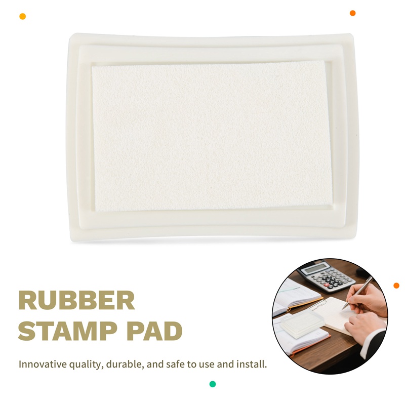Well Made- 7.2 x 5.2 x 2.1 cm Teachers Ink Stamp and Pad Kids Toy - White