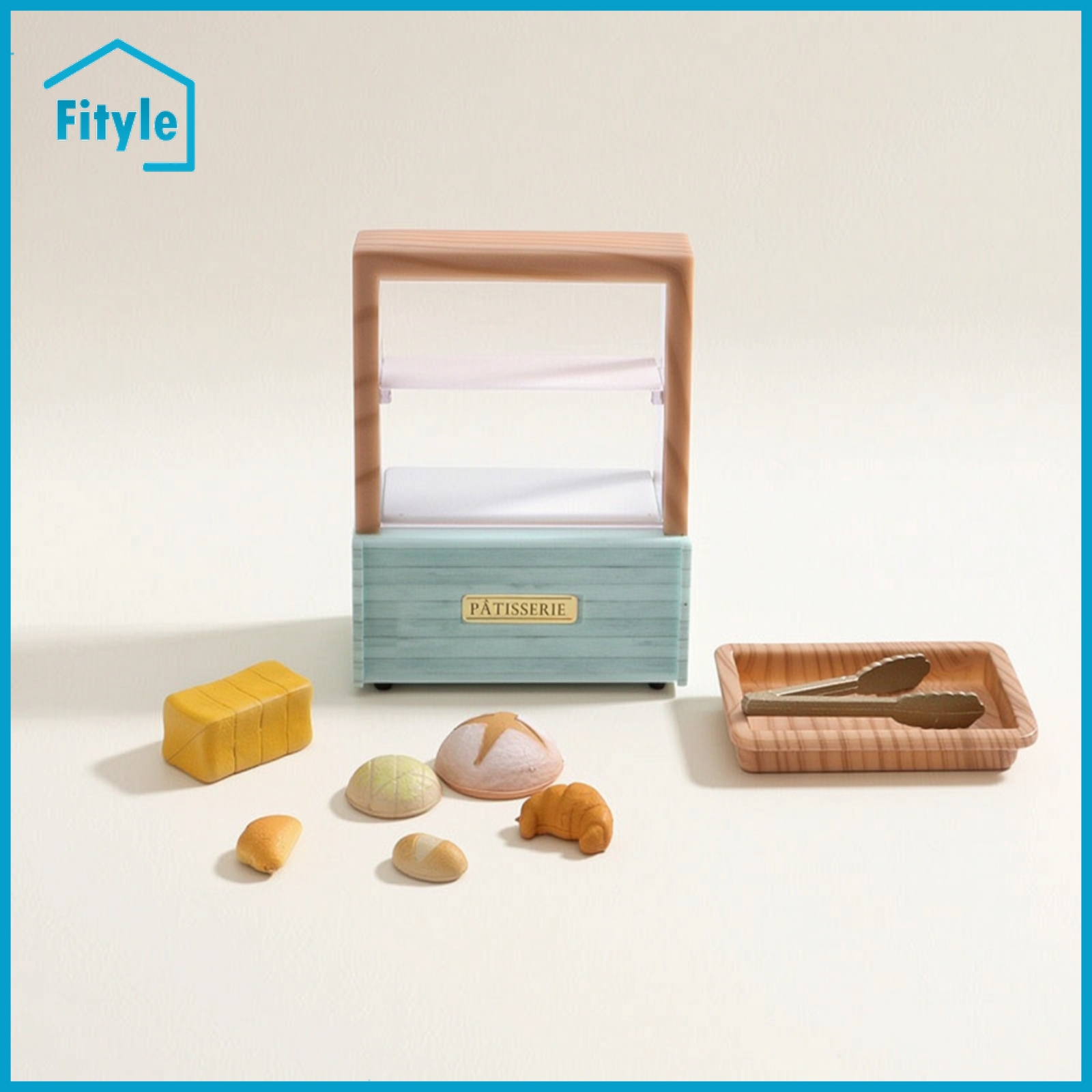 Fityle Wood-Look Dollhouse Bakery Display Realistic Miniature Display Case with Accessories Compact Miniature Bakery Case Simple for Hobbyists ราคา 917 บาท*ส่งฟรี