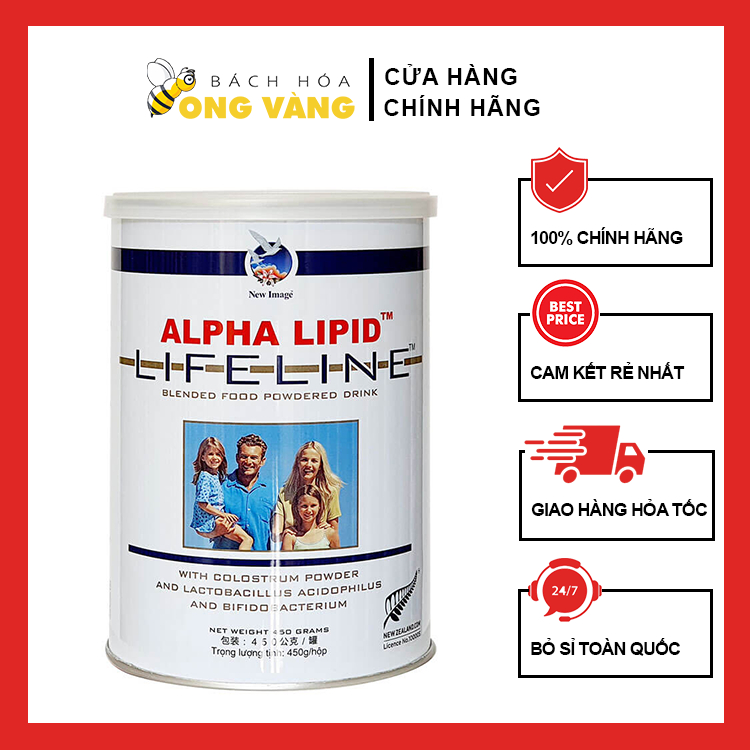 Sữa non Alpha Lipid Lifeline 450g  FREE SHIP  chính hãng New Zealand nguyên mã code