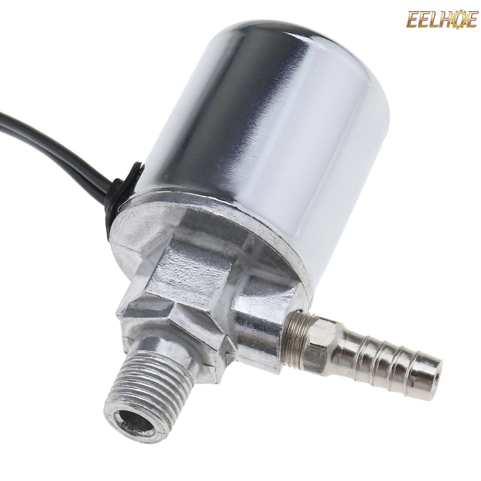 【Eelhoe】: Van điện từ khí mạ crôm có khớp ngạnh 1/4 inch cho xe tải và xe tải 12V hoặc 24V DC [bán nóng phụ tùng ô tô mới]