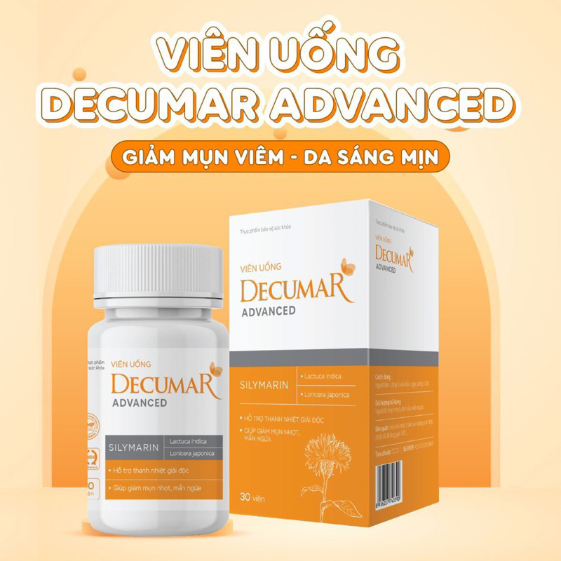 Viên uống decuma giảm mụn Hộp 30v