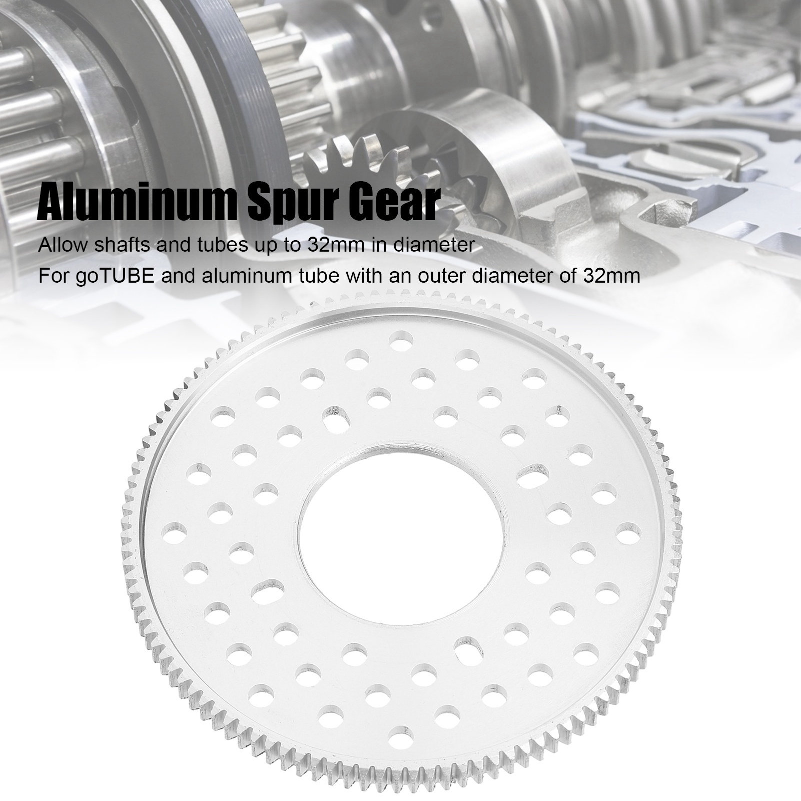 Bánh răng trụ nhôm thuận tiện bền lâu độ dày 3mm bánh răng trụ 108 răng phổ quát cho công cụ phần cứng