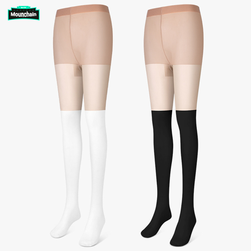 Mounchain Women Golf Stockings Leggings Breathable Sun Protection Contrast Color Pgm Golf Ice Silk Sports Socks ราคา 165 บาท*ส่งฟรี