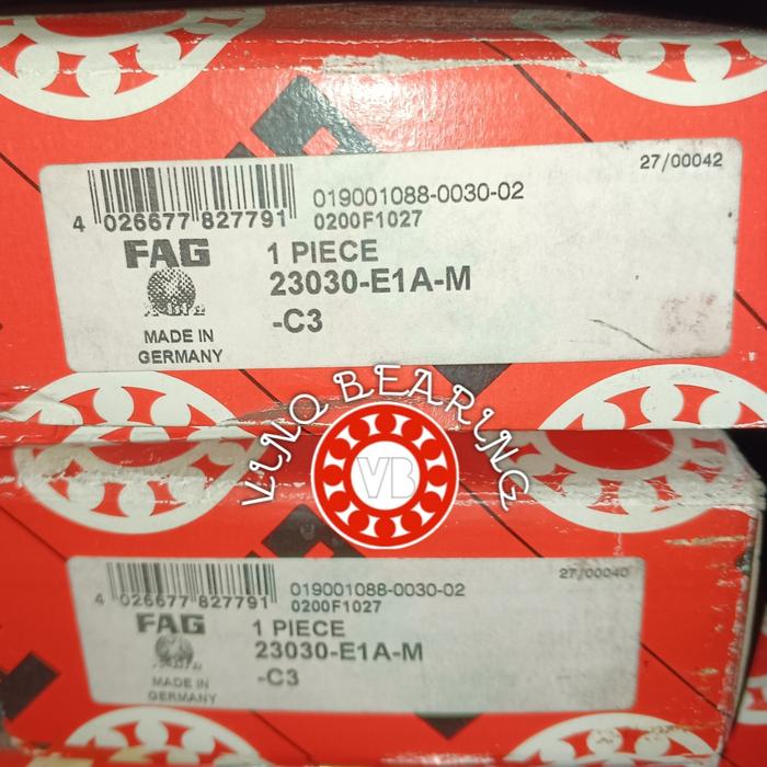 spherical bearing F.ag 23030 E1AM C3 (as lurus) Germany Harga  6,080,580 rupiah*Gratis Ongkir