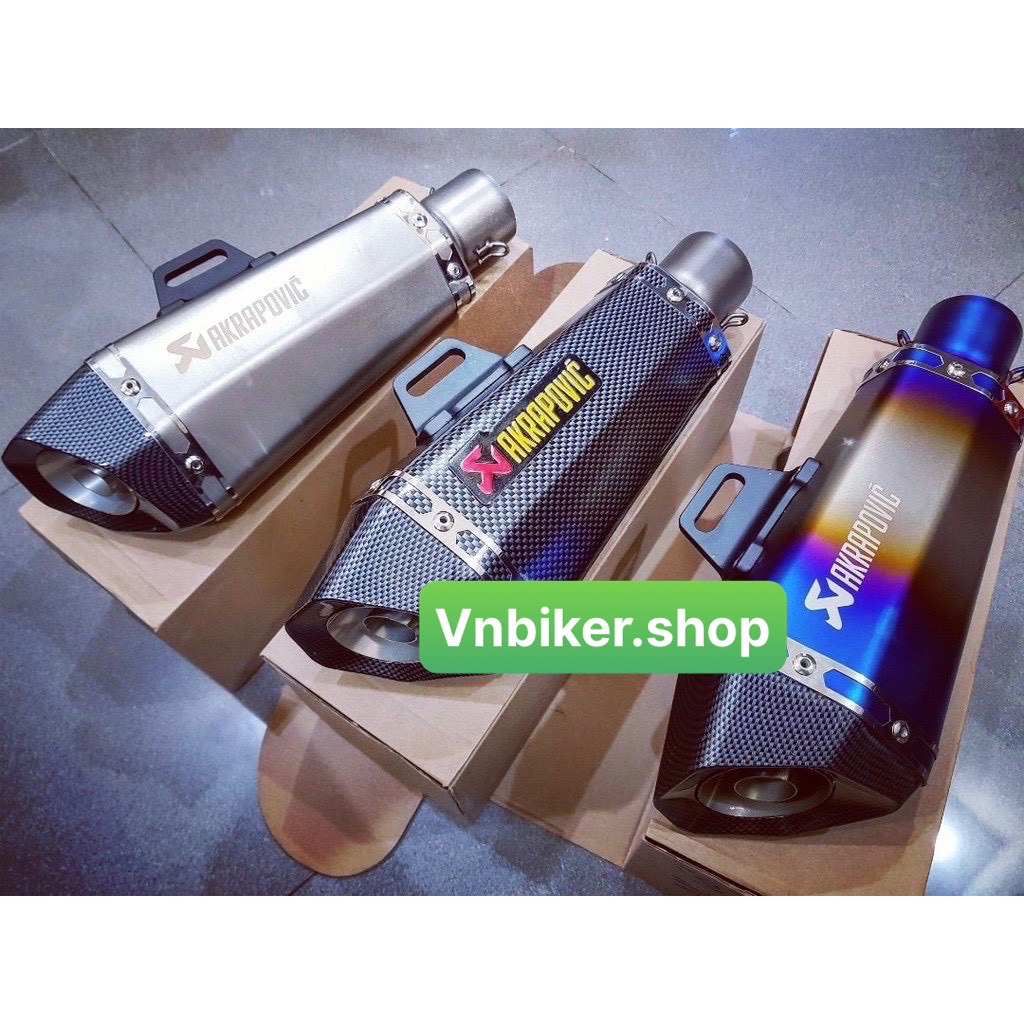 Pô Akrapovic Đùi Gà  + Cổ Pô Bầu Hơi Các Dòng Xe Máy