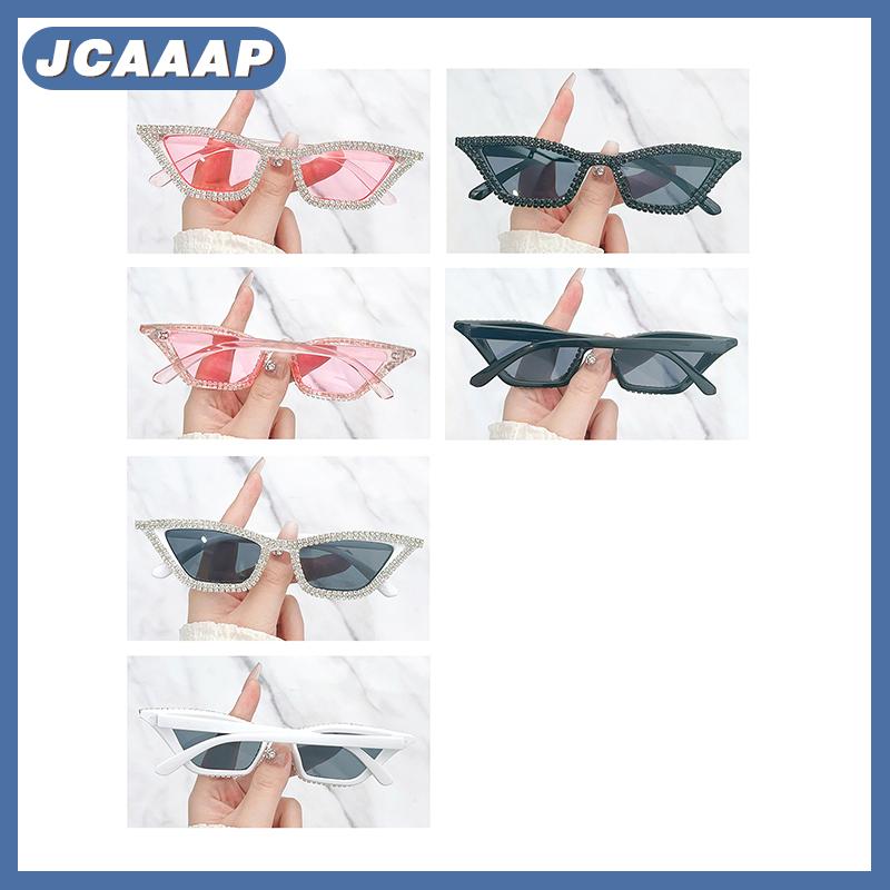 JCAAAP 1 mảnh thời trang Ins Rhinestone Kính mát Đảng cổ điển Mèo Mắt Kính Eyewear đối với phụ nữ người đàn ông thanh Kính mát