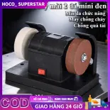 Máy Mài 2 đá Mini để Bàn Màu đen Có Vỏ Che Dụng Cụ điện Cơ Máy Mài Mini  Máy Mài đa Năng Bền Bỉ
