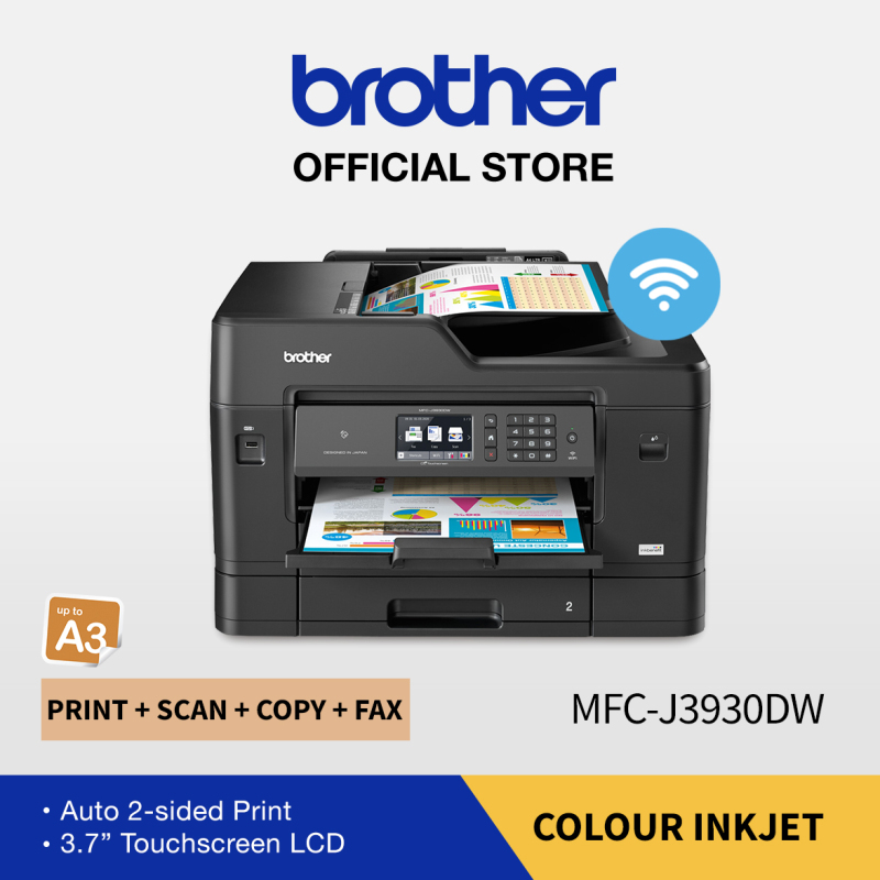 [PRE-ORDER] Brother MFC-J3930DW A3 All in One Wireless Colour Inkjet Printer | Auto 2-sided Print | 3.7 Touchscreen | Scan,Copy,Fax  [Arrives in late Nov21 - Dec21] Singapore