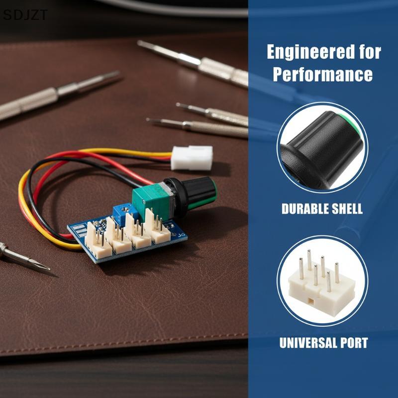 ZZ🔥🔥🔥 บอร์ดควบคุมความเร็วพัดลม PWM 4ช่อง DC12V พร้อมลูกบิดเพื่อลดเสียงรบกวนของพัดลมหลายตัวในตู้เซิร์ฟเวอร์ ราคา 96 บาท*ส่งฟรี