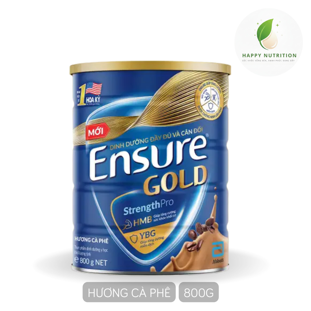 Sữa Ensure Gold Hương Cafe 800G Abbott Tăng Cường Sức Khỏe Khối Cơ, Tăng Cường Hệ Miễn Dịch