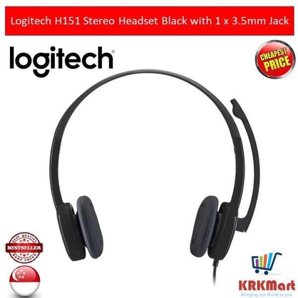 (Ready Stock) Logitech H151 Stereo Headset Black with 1 x 3.5mm Jack Singapore