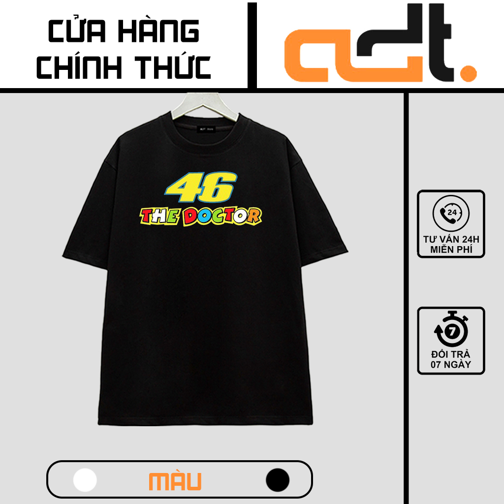 Áo Thun T-Shirt | 46 The Doctor | Áo Thun Moto | Áo Thun thời trang | Phong Cách Tay Đua | Valentino Rossi