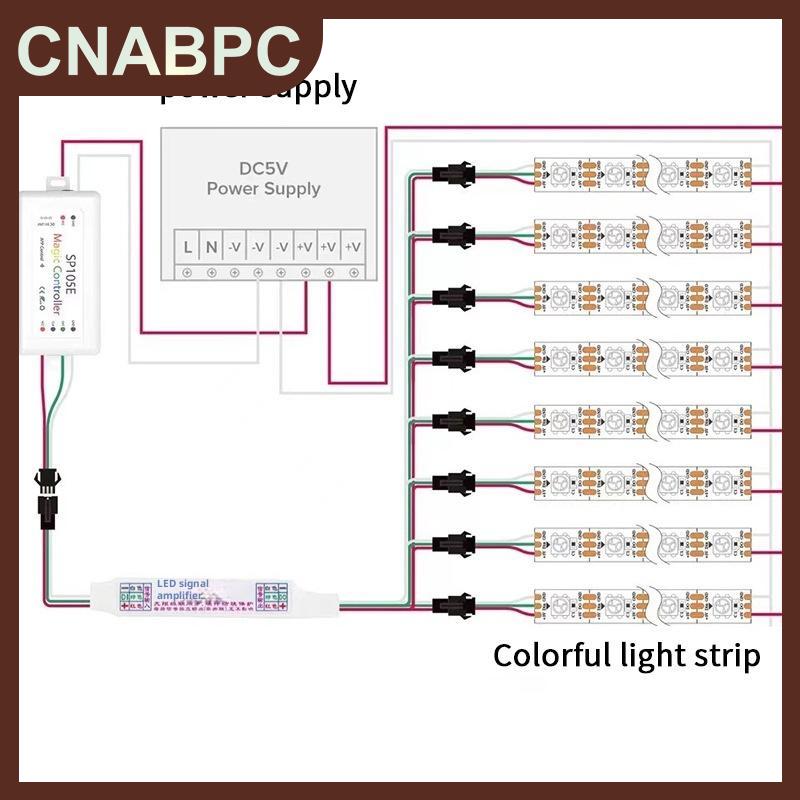 CNABPC เครื่องควบคุมรีพีตเตอร์เครื่องขยายสัญญาณ4Pin 3Pin 1ถึง4 8โมดูลรีพีตเตอร์มินิ TTL RGB แอดเดรสแถบไฟ WS2812B SK6812 ราคา 47 บาท*ส่งฟรี