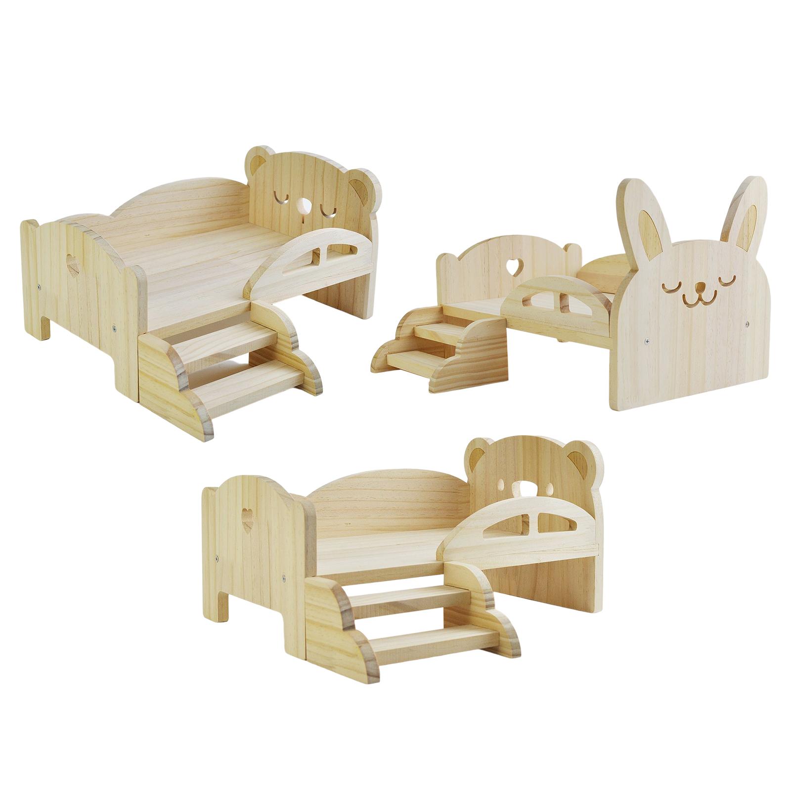 Doll Miniature Bed Fashion Doll Play for 30cm Dolls Furniture Set Bedroom Accessories