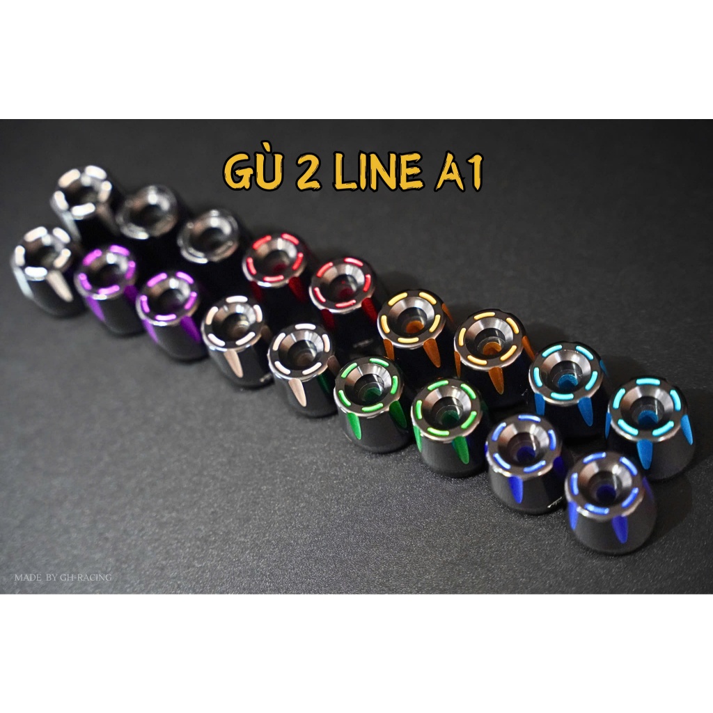 GÙ TAY LÁI GH RACING MẪU 2 LINE A1 NHIỀU MÀU CHO XE MÁY