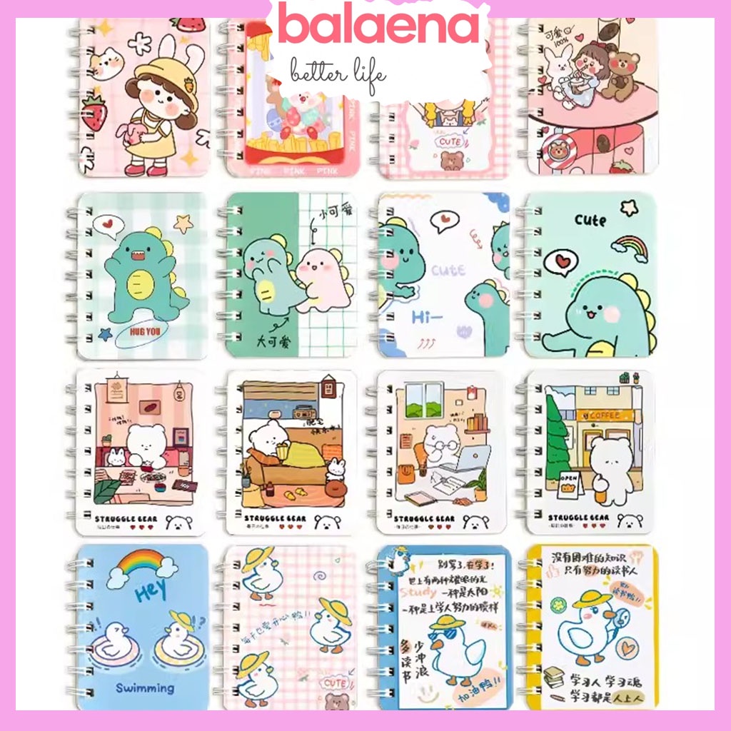 Note book mini size A7 dễ thương , sổ tay 160 trang tiện dụng