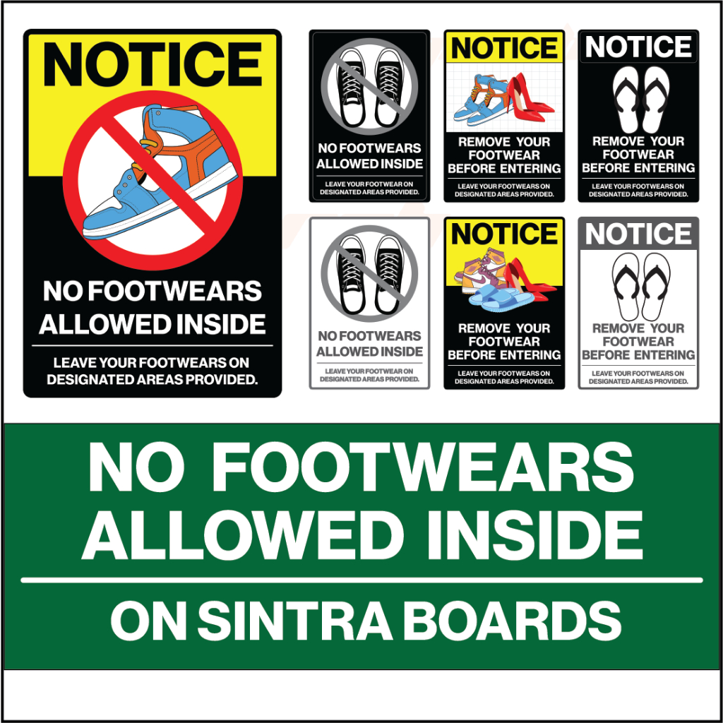 Proper Footwear Required No Sandals Sign With Symbol NHE-36329 |  lupon.gov.ph