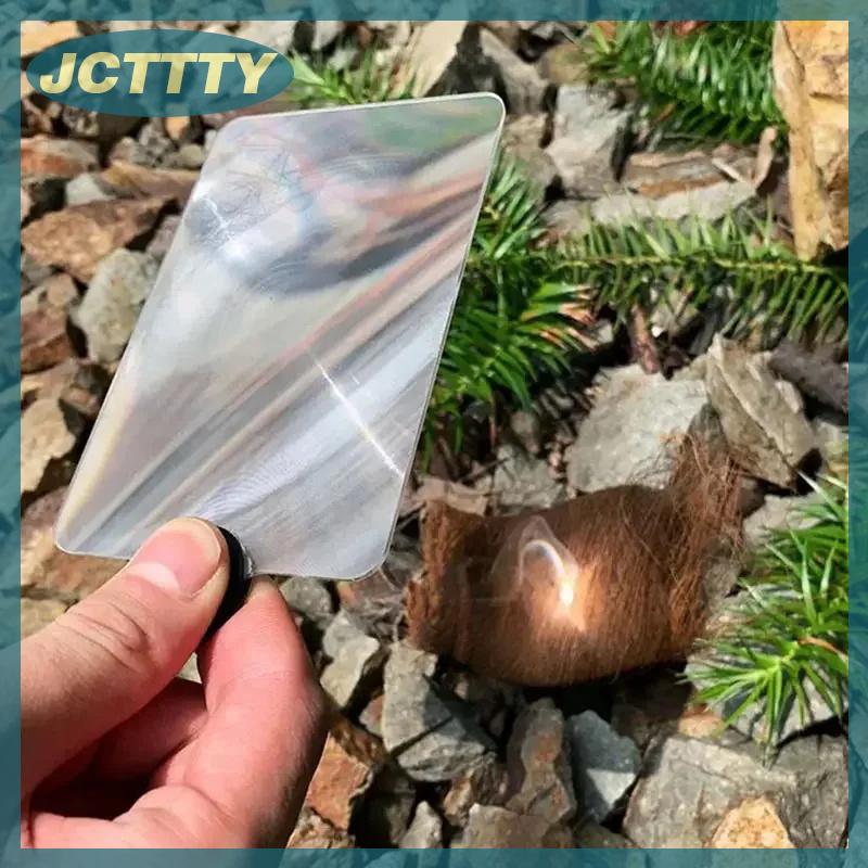 JCTTTY Kính lúp thẻ lửa khởi động ngoài trời năng lượng mặt trời lgniter Fresnel năng lượng mặt trời tập trung Dã Ngoại lgnition công cụ sinh tồn multitools