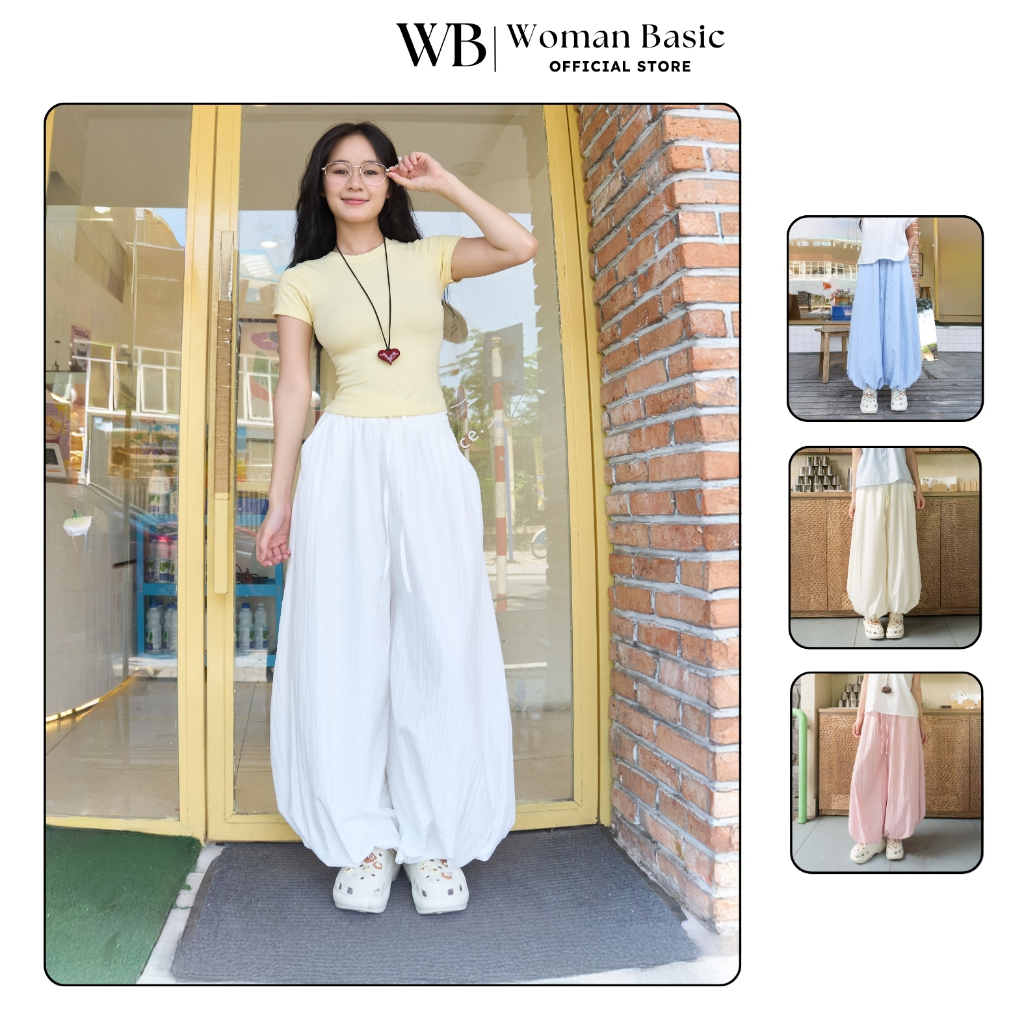  Quần dài ống rộng dáng bí ngô chất vải gió thoáng mát QD26,Quần dài ống rộng che khuyết điểm đôi chân mặc đi chơi đi làm 