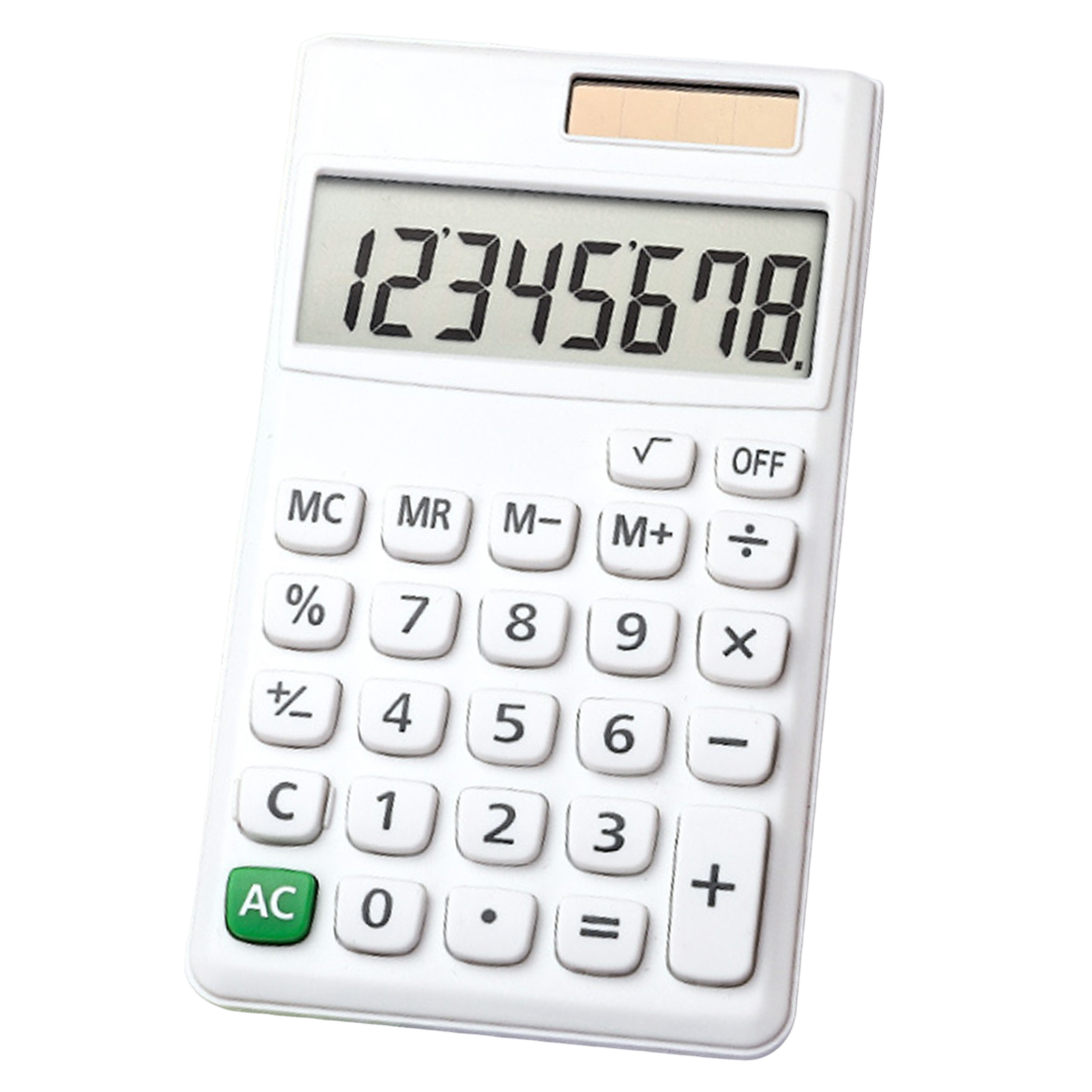 Solar Energy Calculator Without Batteries 8-digit Solar Powered Calculator with Large Display Comfortable Buttons – Portable Basic Multipurpose Calculator for Home Office School Use
