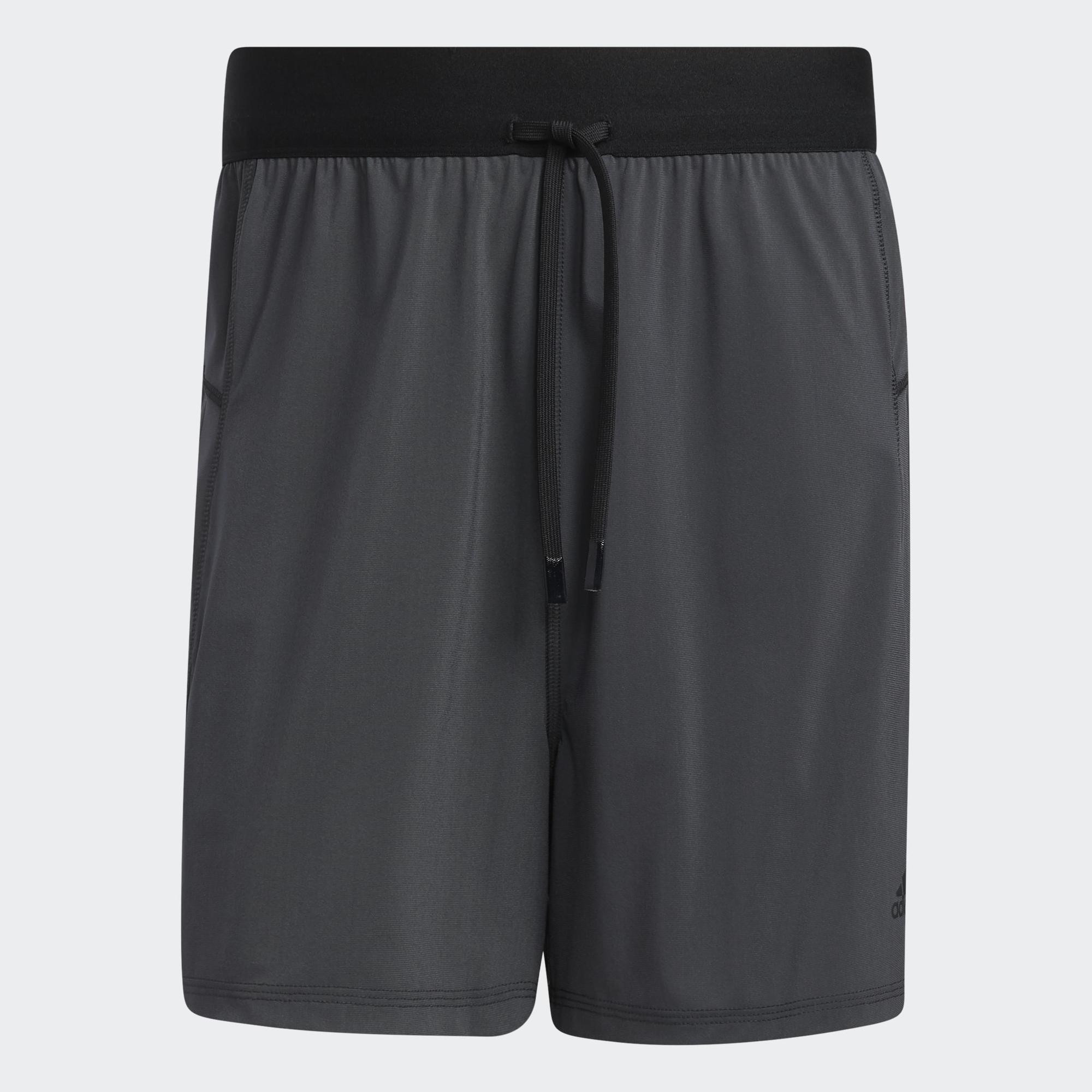 Adidas tập luyện quần short yoga dệt kim dọc nam xám gu6367