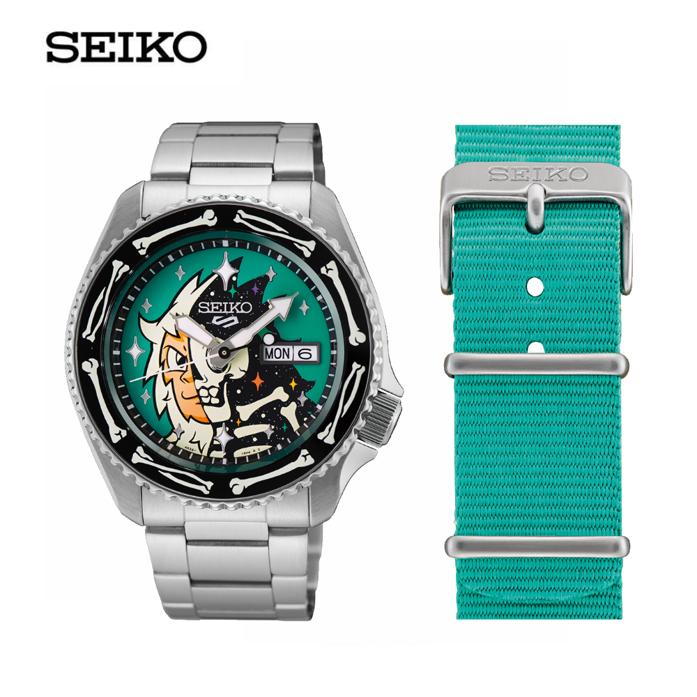 ***ของแถมมากมาย-ของแท้100%-ลด30%***SEIKO 5 Sports Automatic x Poorboy Limited Edition นาฬิกาข้อมือ (ไซโก) รุ่น SRPM17K 42.5 mm สีเขียว ราคา 19,022 บาท*ส่งฟรี
