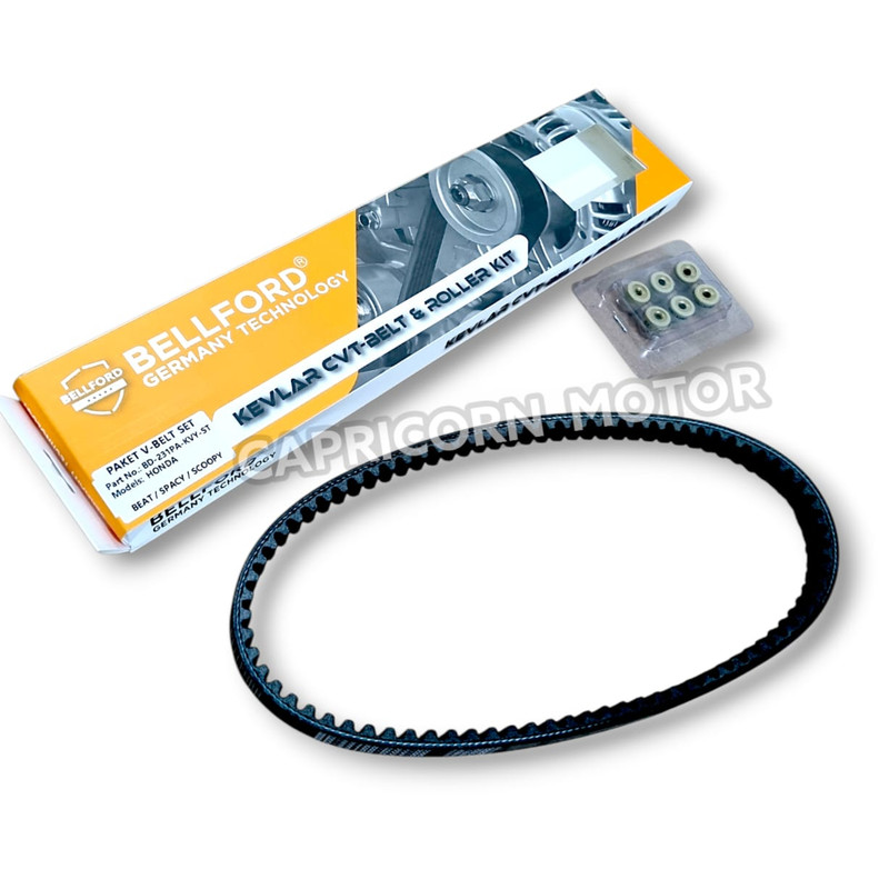 Vanbelt Kevlar set Roller beat scopy spacy karbu bellford van belt vbelt Harga 86,416 rupiah*Gratis Ongkir