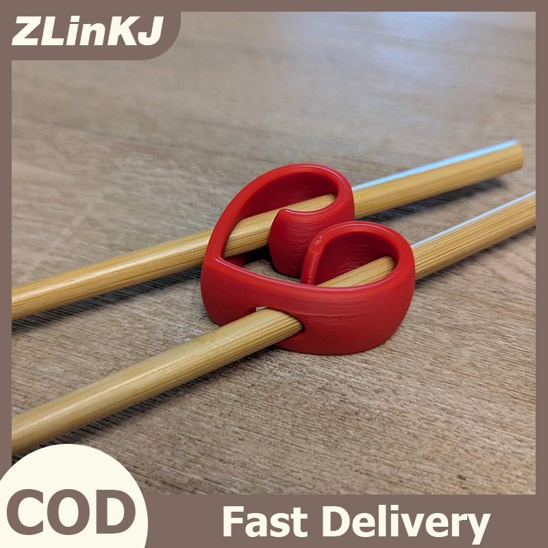 ZLinKJ 1 4 chiếc đũa hình trái tim Hỗ trợ công cụ dễ dàng thực phẩm chọn cho người mới bắt đầu, thích hợp cho mì, sushi, và nhiều hơn nữa, tái sử dụng