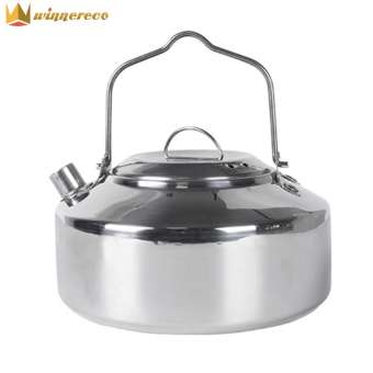 Xách Tay Bình nước 1L mini ấm trà cắm trại thép không gỉ Đun sôi bình nước Trọng lượng nhẹ đi bộ đường dài Ba lô đồ nấu nướng