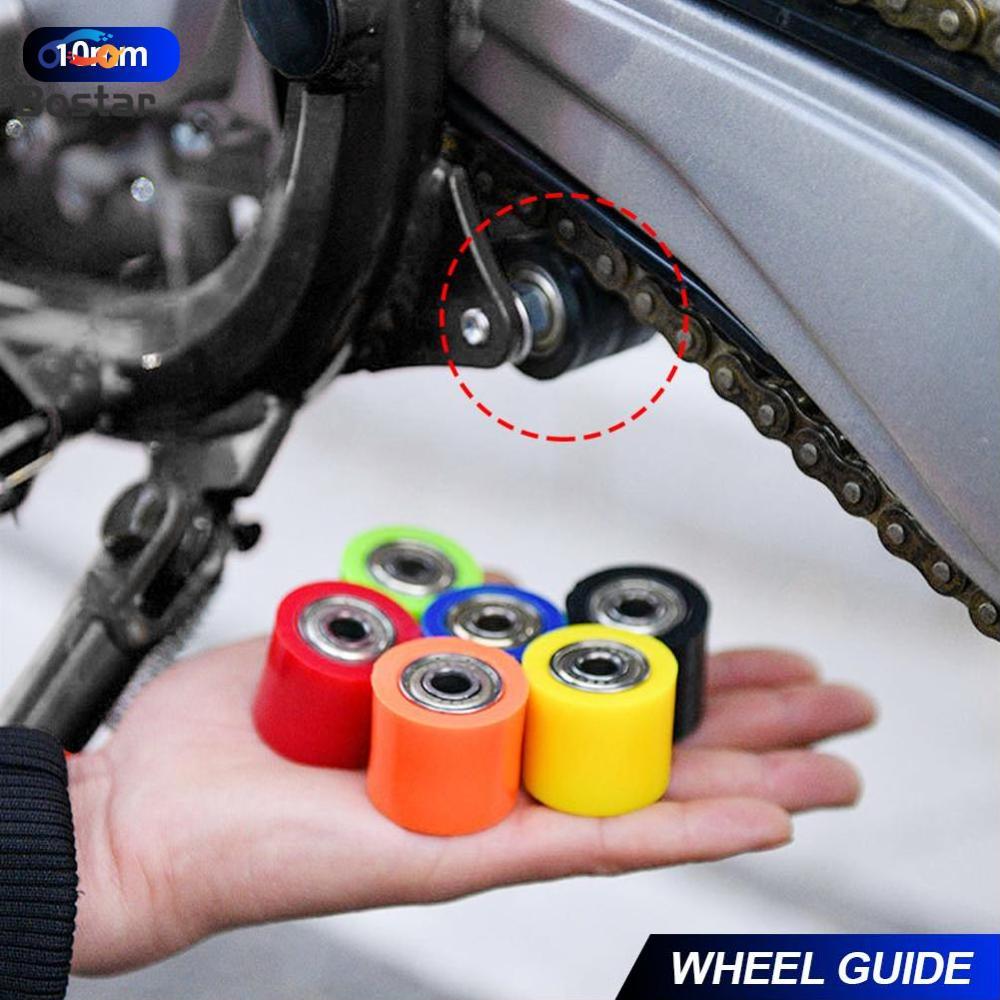 Bostar 1Pc Motorcycle Chain Pulley Roller Tensioner Wheel Guide 8mm for XR CR CRF 125 250 450 Pit Pro Dirt Bike Motocross Motorbike