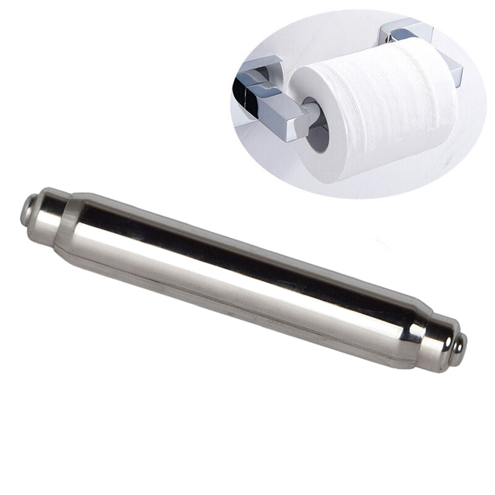 1pc Paper Roller Toilet Holder Replacement Spring Roll Spindle Tissue Shaft Stainless Steel For Bathroom