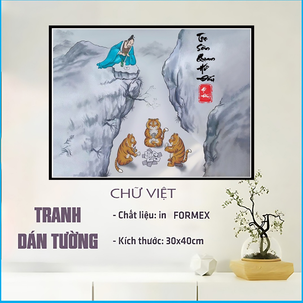 Tranh MÃ ĐÁO THÀNH CÔNG chế hài | Tranh MÃ ĐÁO THÀNH CÔNG vô tri hài hước 30x40