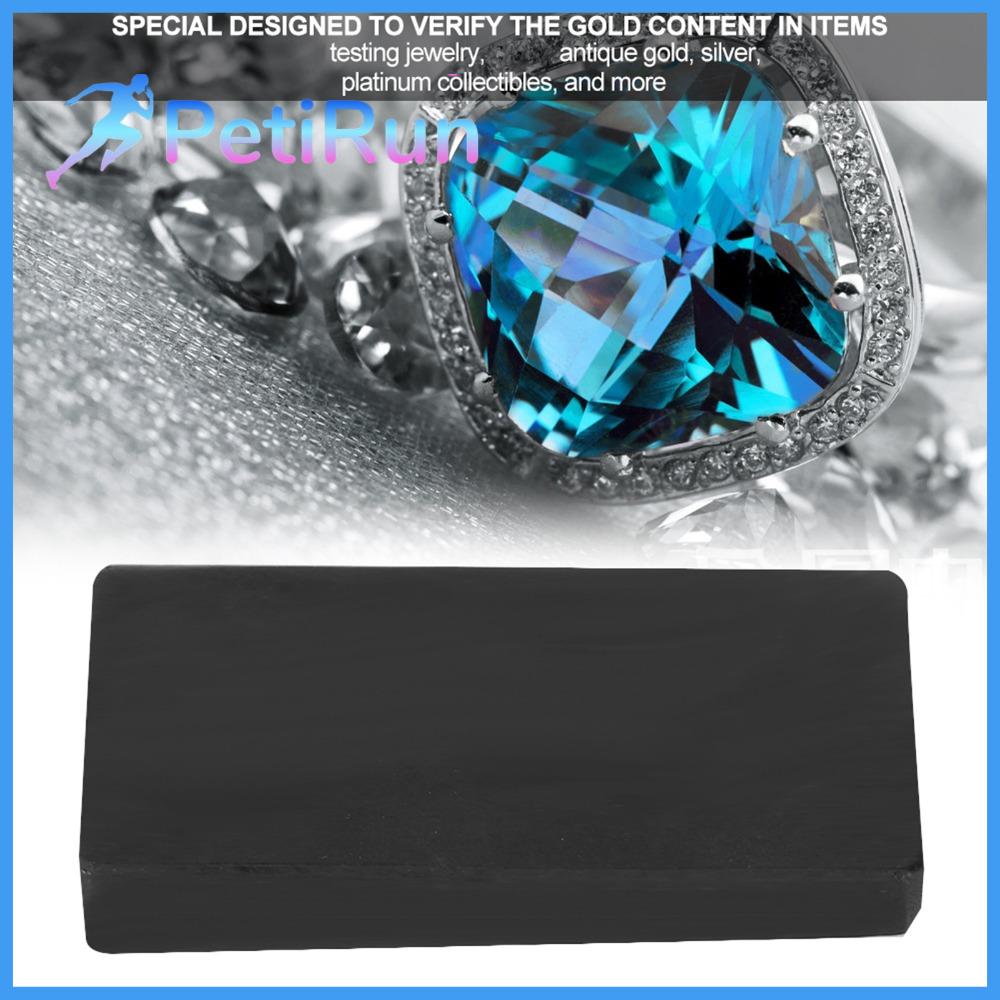 PETIRUN Đá tự nhiên Tiêu chuẩn thử nghiệm vàng ​ Đen Đá phát hiện vàng Chuyên nghiệp Công cụ kiểm tra trang sức Dụng cụ chế tác vàng