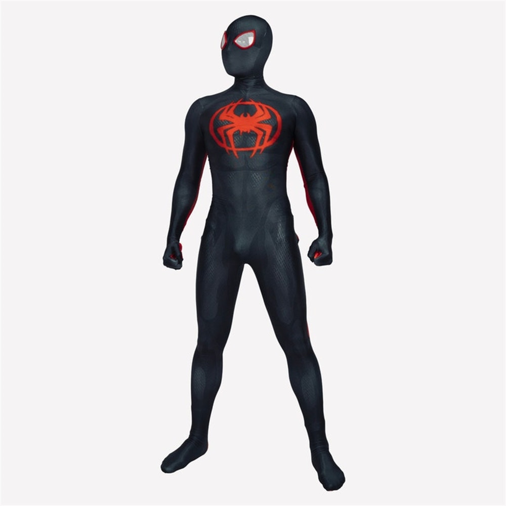 Halloween Miles Morales Across the Spiderverse Cosplay Costume Spiderman