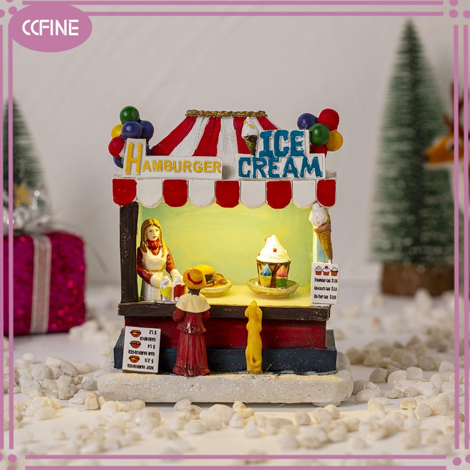 CCFine Ice Cream Small House, Musical Ornament Decorative Collectable