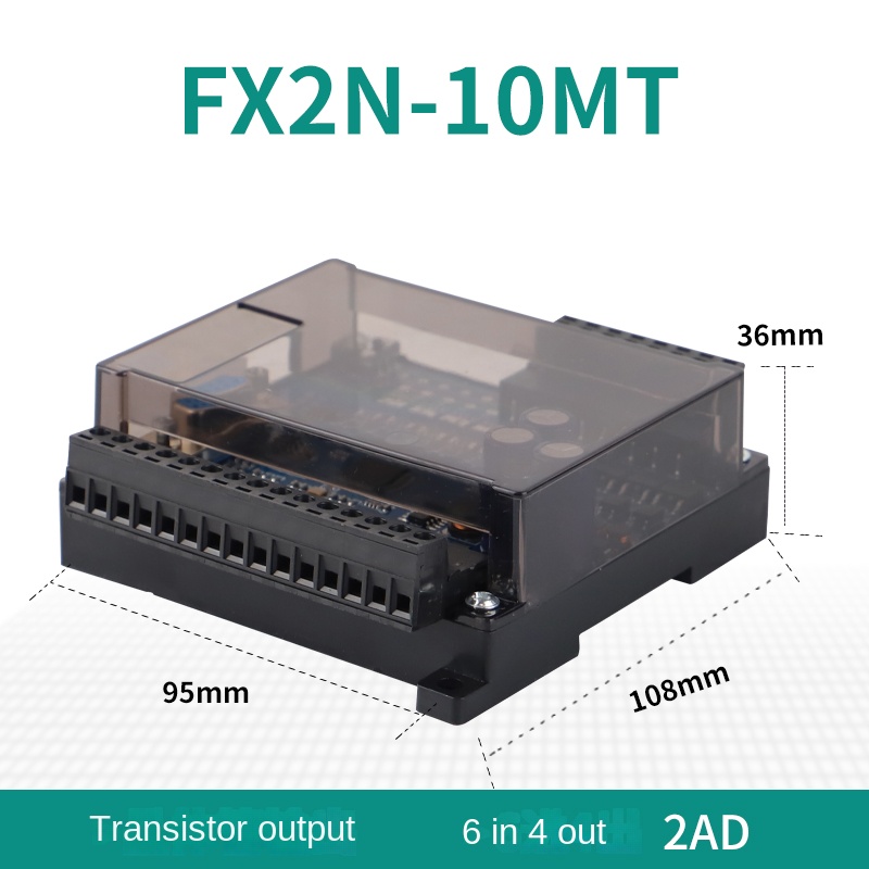 [FX2N] PLC5 FX2N-10MT 6 input 4 output transistor 2ad | Tùy chọn FX2N-10/16/20/24/32MR/MT | 2AD | Relay/Transistor | 6-16 I/O | Tự Động Hóa Công Nghiệp